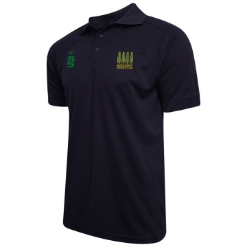 MIDDLEWICH CC Dual Solid Colour Polo : Navy